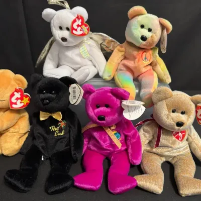 LCJ073 - TY Beanie Baby Bears Group 3: Peace/Halo/The End/Millennium
