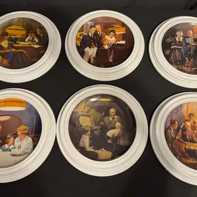 LCJ090 - Norman Rockwell Collector Plates, “Light Campaign” Series/Framed