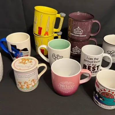 LCJ088 - Coffee Mugs: Assorted Souvenir/Advertising/Novelty Collection