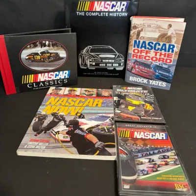 LCJ027 - Nascar Books/DVDs: Complete History Classics/Off The Record And More