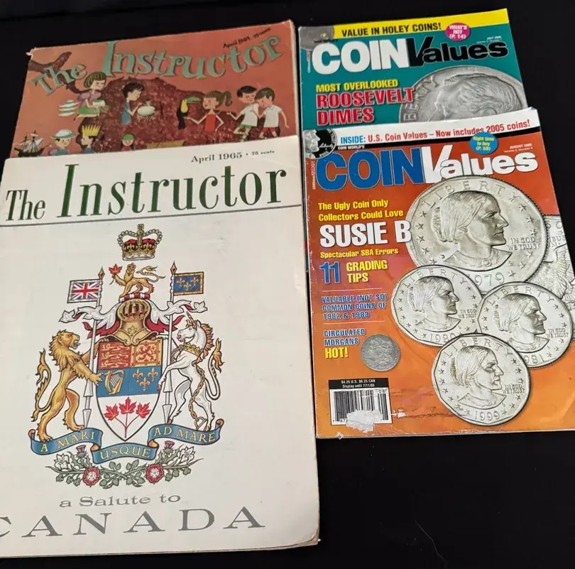LCJ011 - Four Vintage Magazines: The Instructor/Coin Values