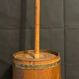 LCJ054 - Antique (replica) Wooden Barrel Butter Churn With Dasher (replica)