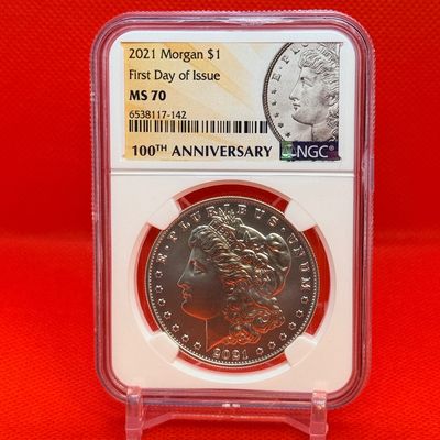 2021 Morgan $1 First Day of Issue MS 70