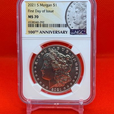 2021 S Morgan $1 First Day of Issue MS 70