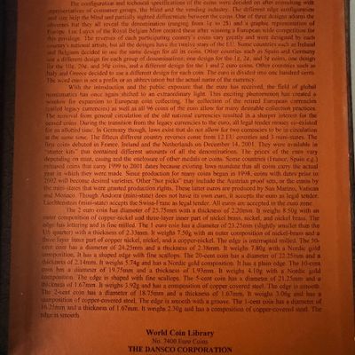 European Union Euro Coinage Book - Complete