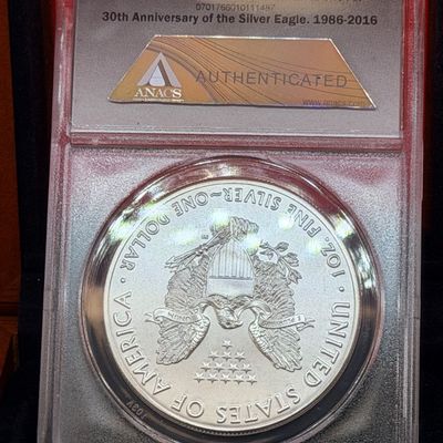 ANACS - MS70 Silver Eagle First Day of Issue