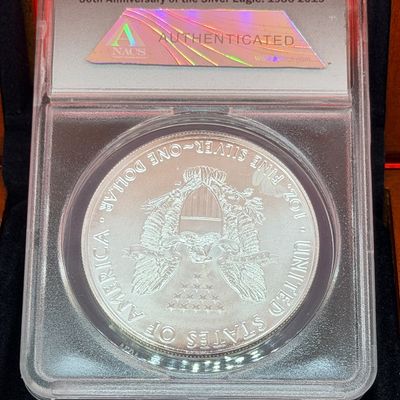 2016 ANACS MS70 Silver Eagle First Day of Issue Coin