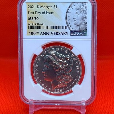2021 D Morgan $1 First Day of Issue MS 70 NGC Graded Coin