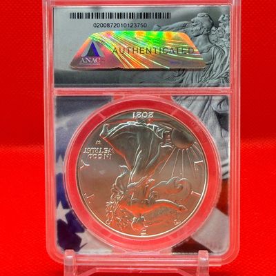 2021 ANACS MS70 Silver Eagle Type II First Strike Coin