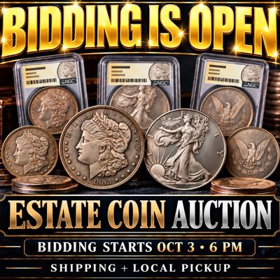 B&B Estate Sales - Estate Coin Auction - Mt. Laurel - Shipping or Pickup