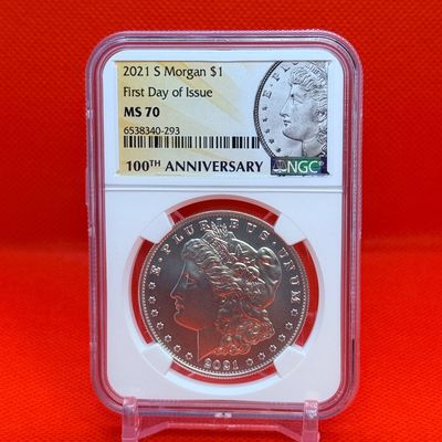 2021 S Morgan $1 First Day of Issue MS 70