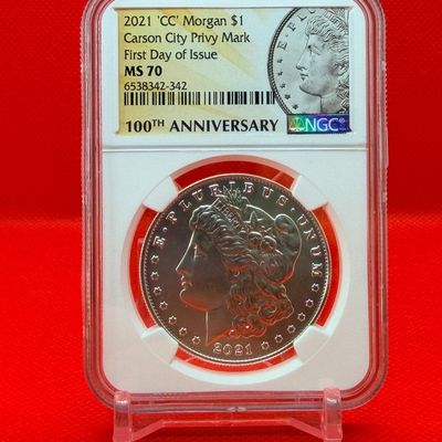 2021 'CC' Morgan Silver Dollar NGC MS70 First Day of Issue