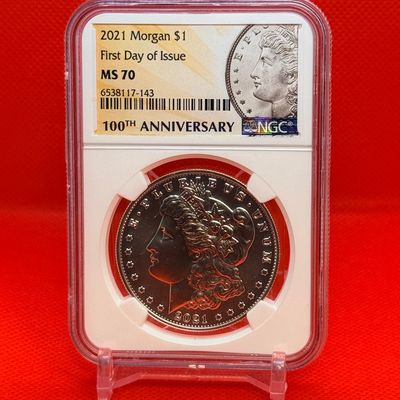 2021 Morgan $1 First Day of Issue MS 70