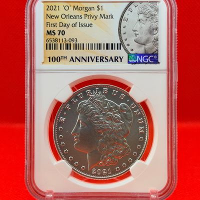 2021 'O' Morgan Silver Dollar NGC MS 70 First Day of Issue
