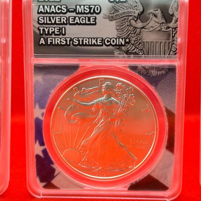 Lot of (3) Three 2021 ANACS MS70 Silver Eagle Type I First Strike Coins