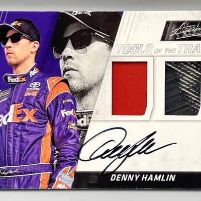 2017 Panini Absolute Racing Denny Hamlin Tools of The Trade Race Used Patch Auto