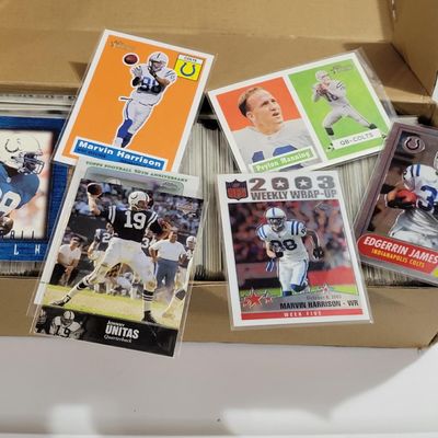 Box of Indianapolis Colts Football Cards