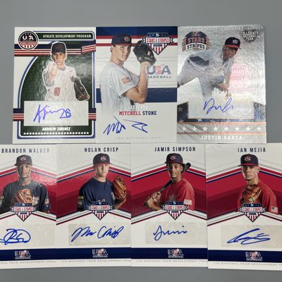 (7) Assorted Team USA Baseball Pack Pulled Autos