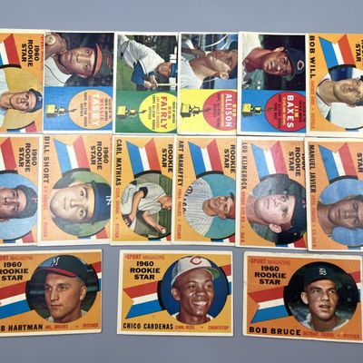 (15) 1960 Topps Baseball Rookie Star Cards W/ Frank Howard RC - Varying Conditions