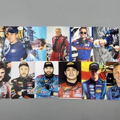 (11) Assorted Racing In Person Autographed Photos - No COAs