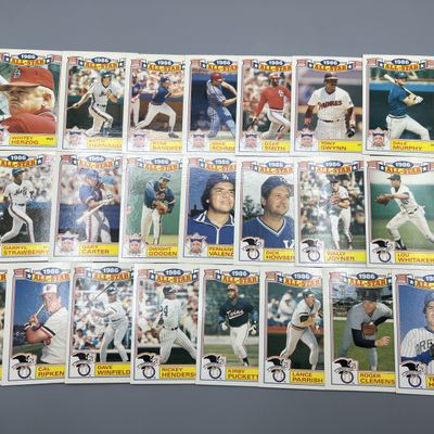 1986 Topps All Star Baseball Complete 22 Card Set