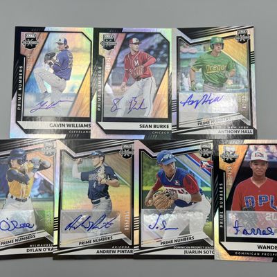 (7) Assorted Baseball Serial Numbered Prospect/RC Autos