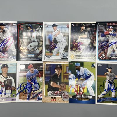(10) Assorted Baseball In Person Auto Cards - No COAs