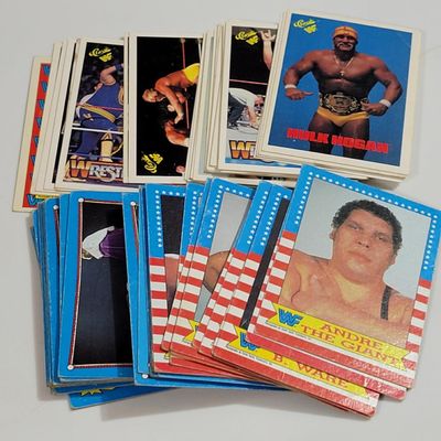 Lot of (62) Vintage WWF Trading Cards