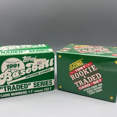 1991 Topps Traded & 1991 Score Traded Baseball Complete Sets - Jeff Bagwell, Ivan Rodriguez RCs