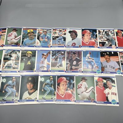 (24) 1984 Fleer Baseball Star Player Cards - Varying Conditions
