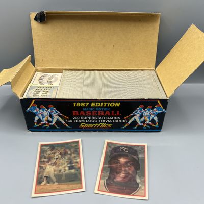 Box of 1987 Sportflics Baseball Cards W/ Stars - Bo Jackson RC