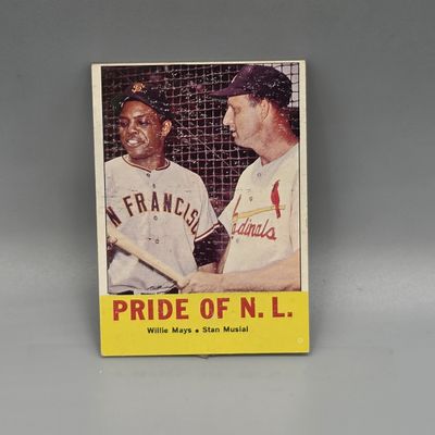 1963 Topps Pride Of The N.L. #138 HOF - Willie Mays, Stan Musial