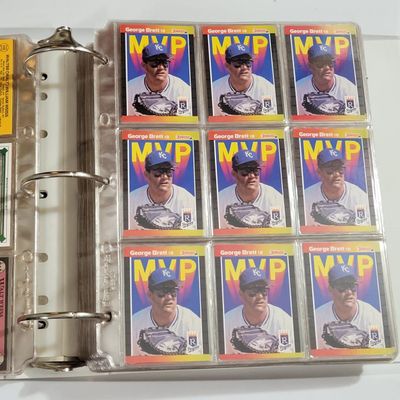 Baseball Card Album - More Than 65 Pages. Multiple Brett, Schmidt, Puckett, Clemens. Over 550 Cards!