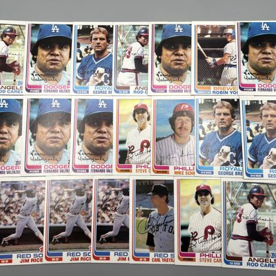 (20) 1982 Topps Baseball Star Player Cards - Varying Conditions