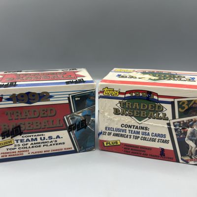 1992 Topps Traded & 1993 Topps Traded Baseball Factory Sealed Sets - Nomar Garciaparra, Todd Helton RCs