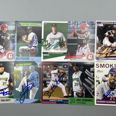 (10) Assorted Baseball In Person Auto Cards - No COAs