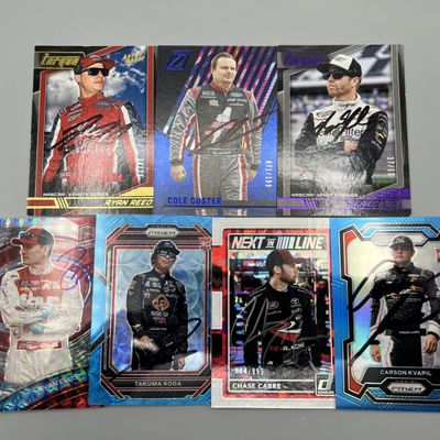 (7) Assorted Nascar Racing In Person Auto Cards - No COAs