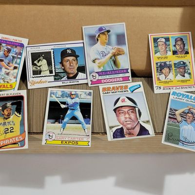 800 Ct Box of Vintage Baseball