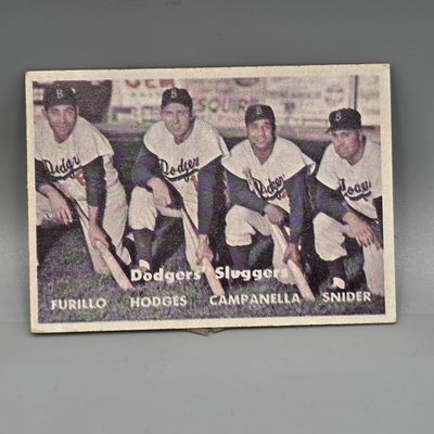 1957 Topps Dodgers Sluggers #400 HOF