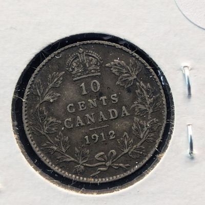 Sale Photo Thumbnail #231: 1912 Canada 10 Cents, .925 Silver, 2.324g