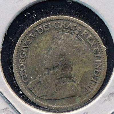 Sale Photo Thumbnail #128: 1920 Canada 10 Cents, 80% Silver, 2.32g