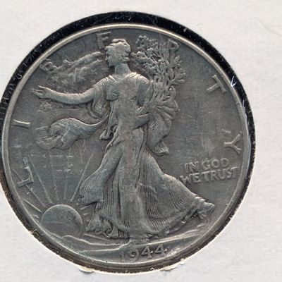 Sale Photo Thumbnail #205: 1944 Walking Liberty 90% Silver Half Dollar