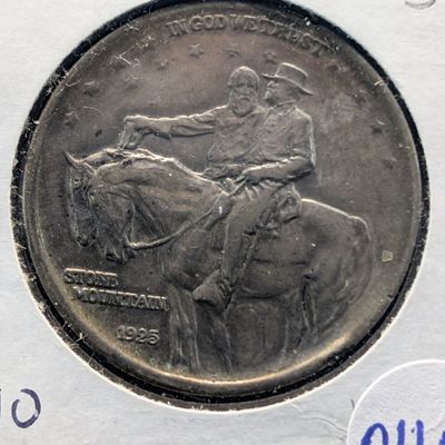 Sale Photo Thumbnail #411: 1925 Stone Mountain Commemorative 90% Silver Half Dollar