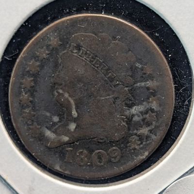 Sale Photo Thumbnail #156: 1809 Classic Head Half Cent