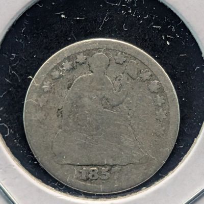 Sale Photo Thumbnail #46: 1857 Seated Liberty 90% Silver Dime