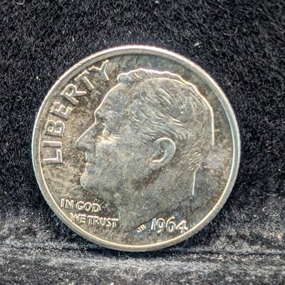 Sale Photo Thumbnail #203: 1964 Roosevelt Dime, 90% Silver