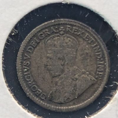 Sale Photo Thumbnail #377: 1920 Canada 5 Cents, .800 Silver, 1.167g