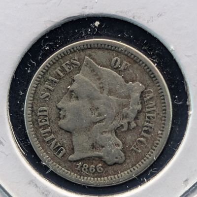 Sale Photo Thumbnail #80: 1866 Three Cent Nickel