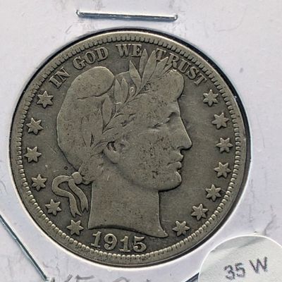Sale Photo Thumbnail #70: 1915-S Barber 90% Silver Half Dollar