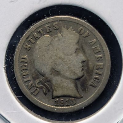 Sale Photo Thumbnail #254: 1915-S Barber 90% Silver Dime